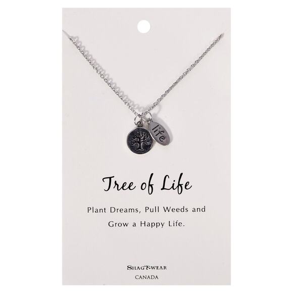 Shag Wear Love Life Friendship Inspire Pewter Pendant Necklaces Tree of Life NEW - Picture 1 of 2
